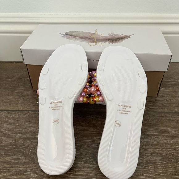 Jessica Simpson White/Multi Jelly Sandals - Picture 3 of 7